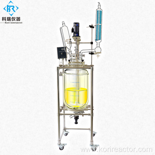 Jacketed Glass Reactor 100L double layer glass reactor